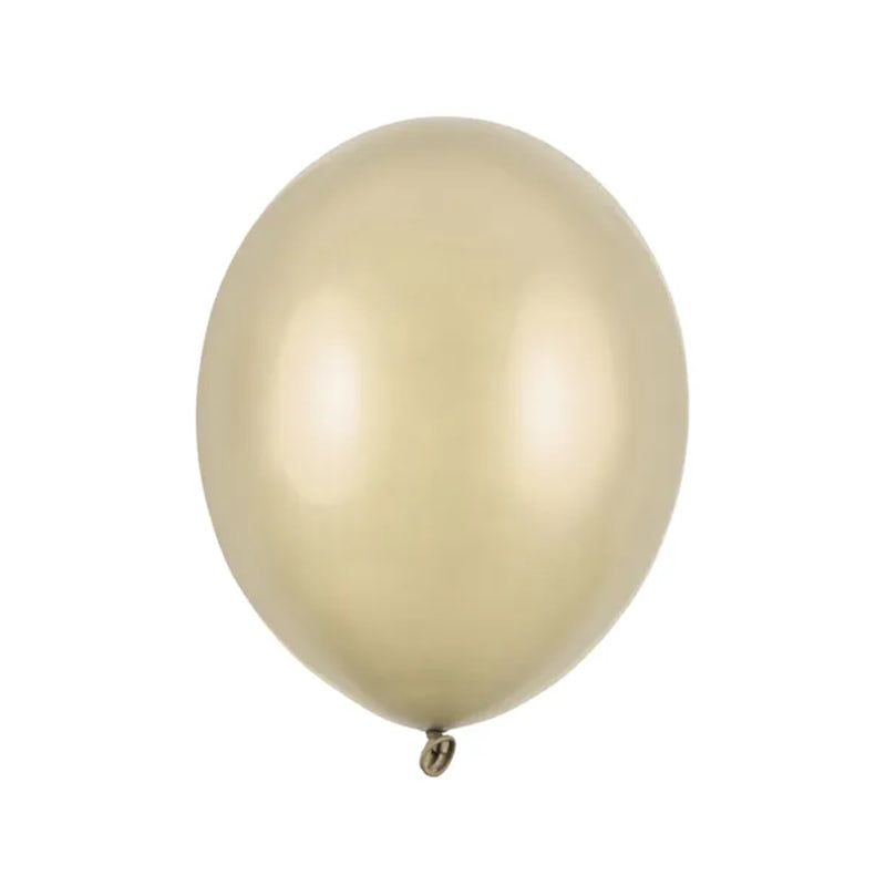 50 Luftballons - Ø 27 cm - Metallic Cold Gold