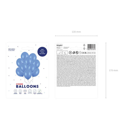 10 Luftballons - Ø 27cm - Pastell Ultramarine