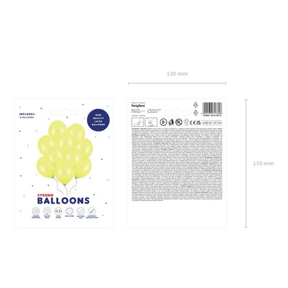10 Luftballons - Ø 27cm - Pastell Lemon Zest