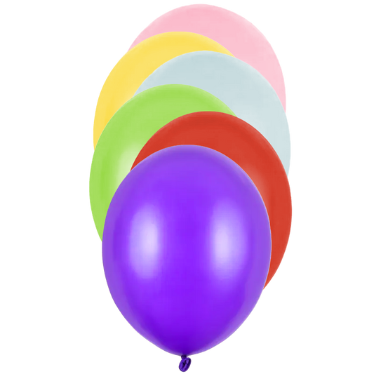10 Luftballons - Ø 30cm - Metallic - Bunt