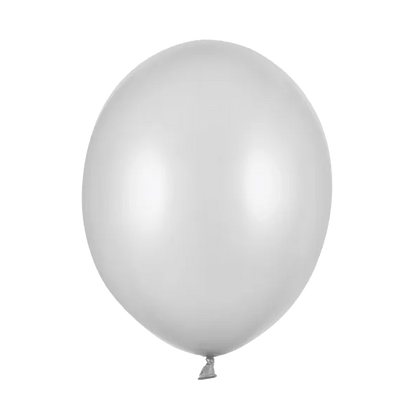 10 Luftballons - Ø 30cm - Metallic - Silber