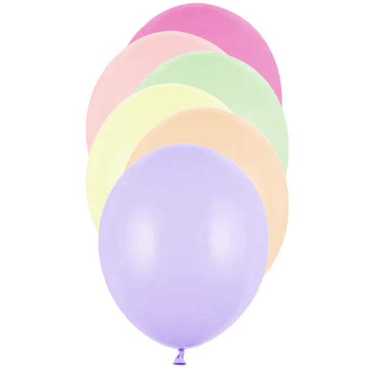 10 Luftballons - Ø 30cm - Pastell - Bunt