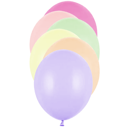 50 Luftballons - Ø 30cm - Pastell - Bunt