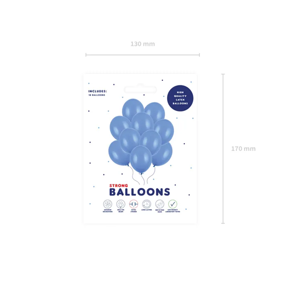 10 Luftballons - Ø 30cm - Pastel Cornflower Blue