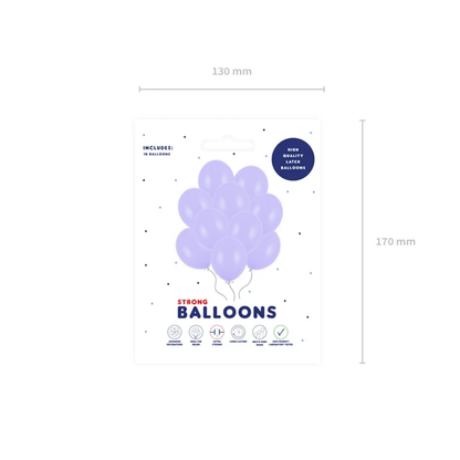 10 Luftballons - Ø 30cm - Pastell - Lavendel