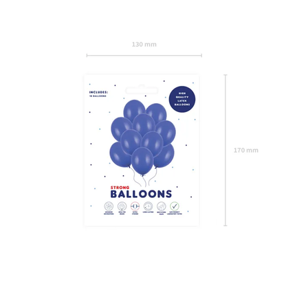 10 Luftballons - Ø 30cm - Pastel Royal Blue