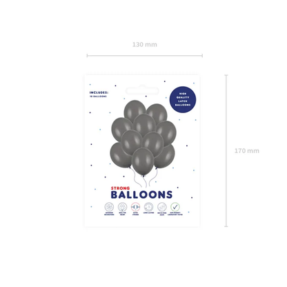 10 Luftballons - Ø 30cm - Pastel Grey