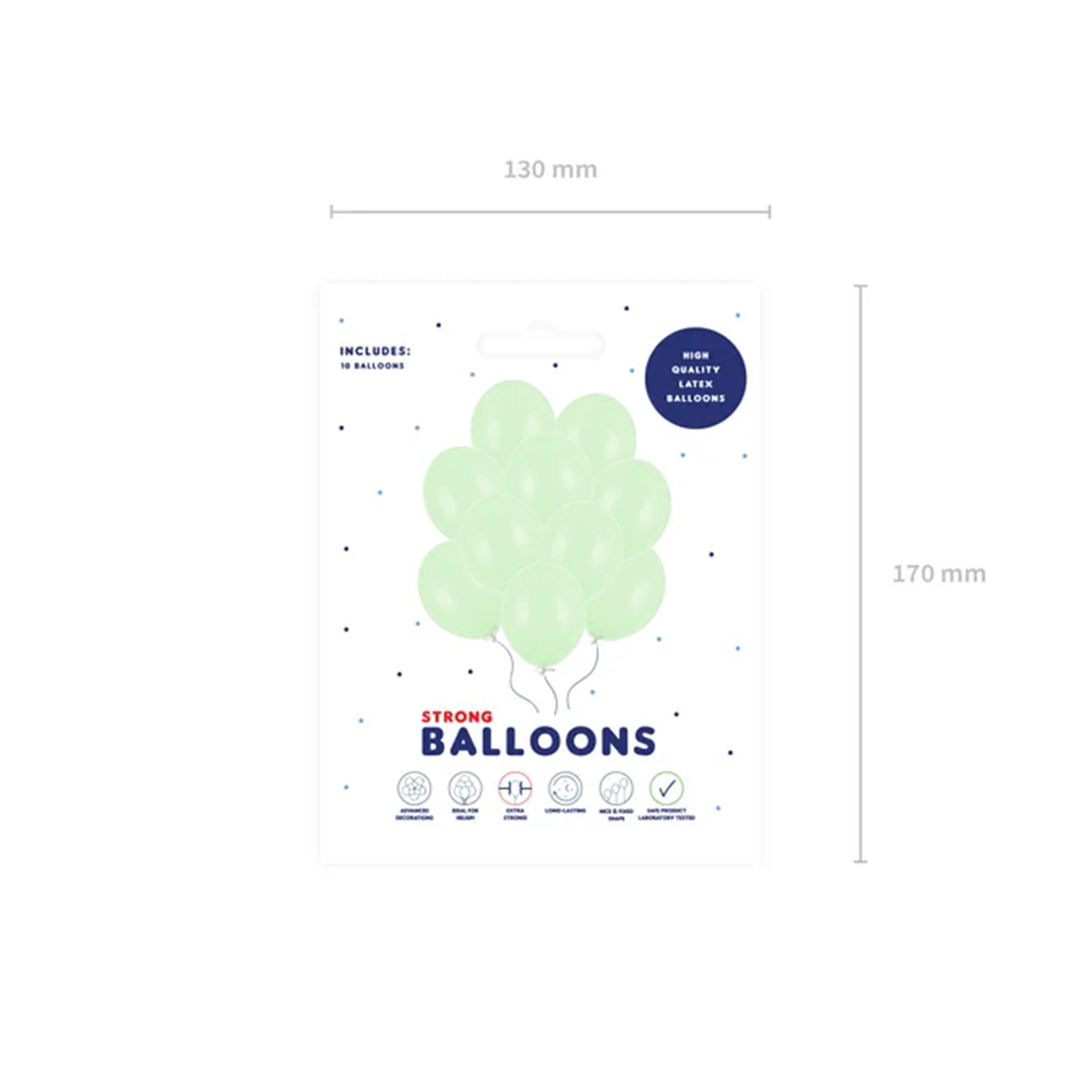 10 Luftballons - Ø 30cm - Pastell - Pistazie