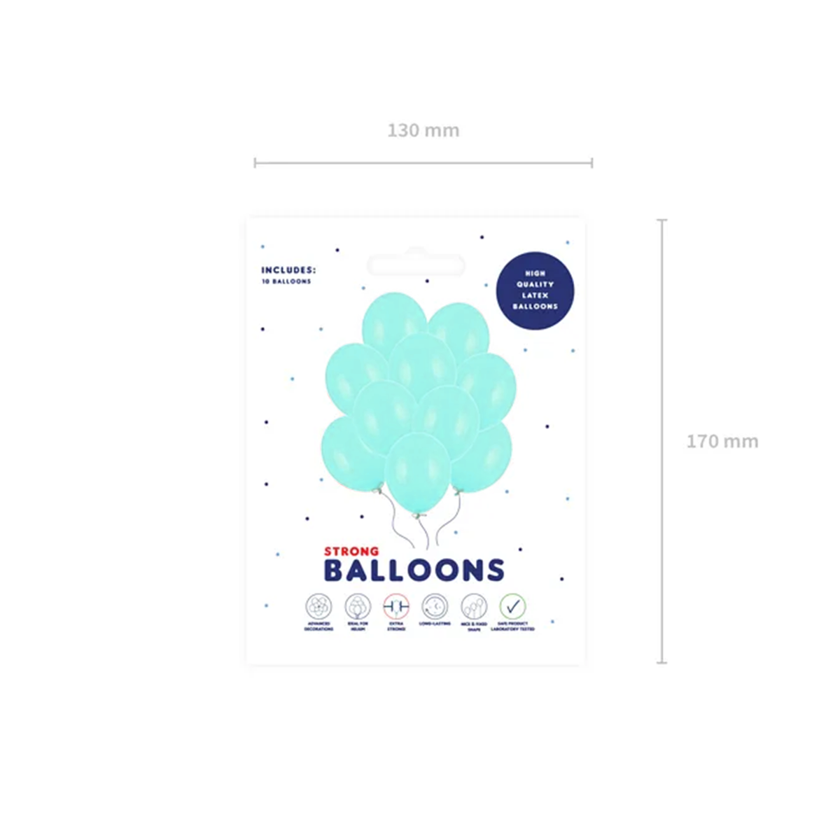 10 Luftballons - Ø 30cm - Pastell - Mint