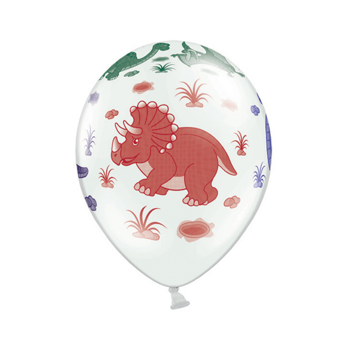 6 Motivballons - Ø 30cm - Dinosaurier
