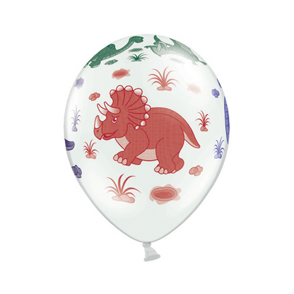 6 Motivballons - Ø 30cm - Dinosaurier