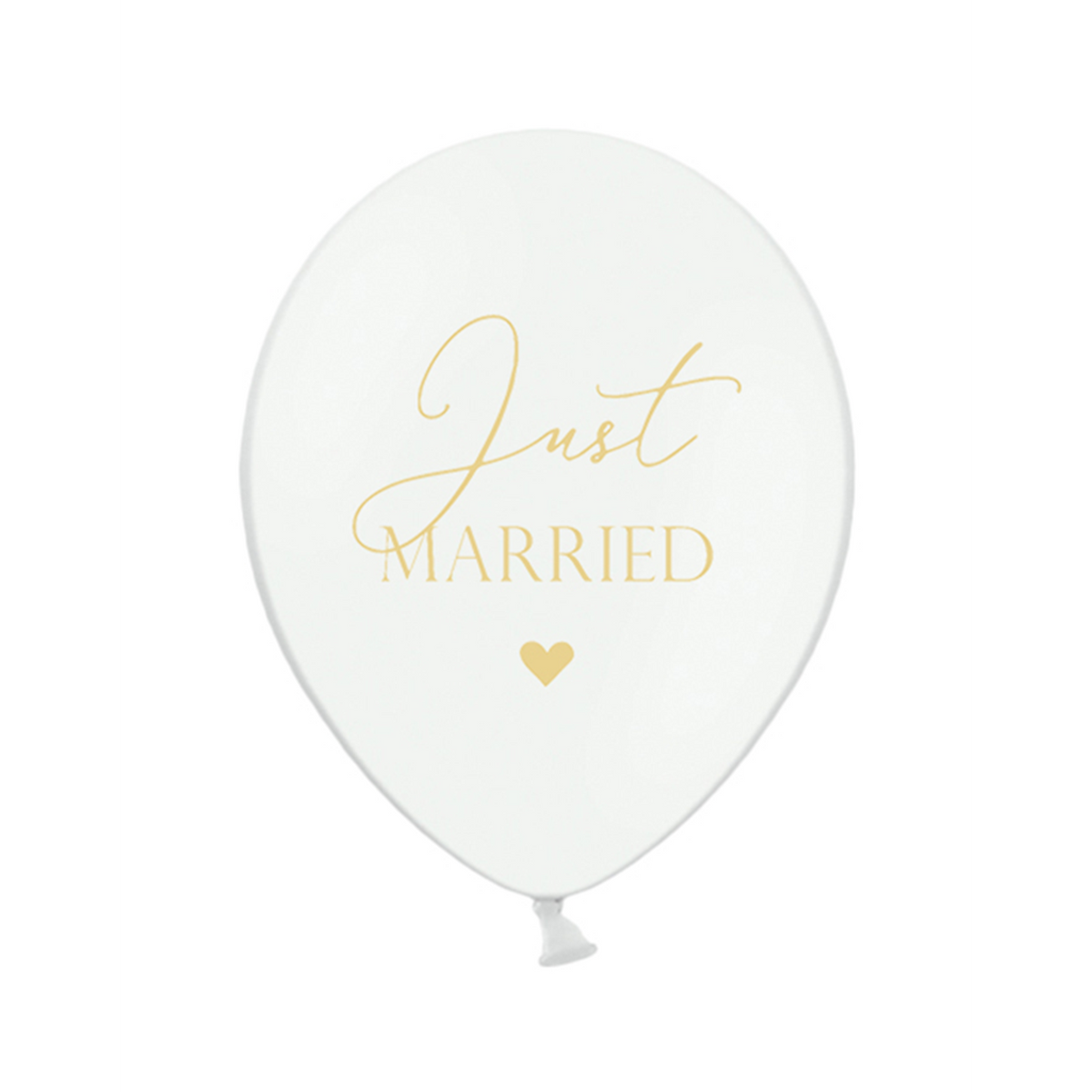 6 Motivballons - Ø 30cm - Just Married