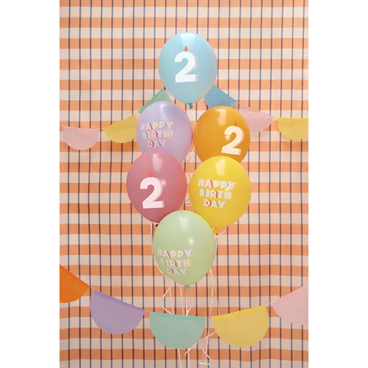 6 Motivballons - Ø 30 cm - Happy Birthday 2 - Mix