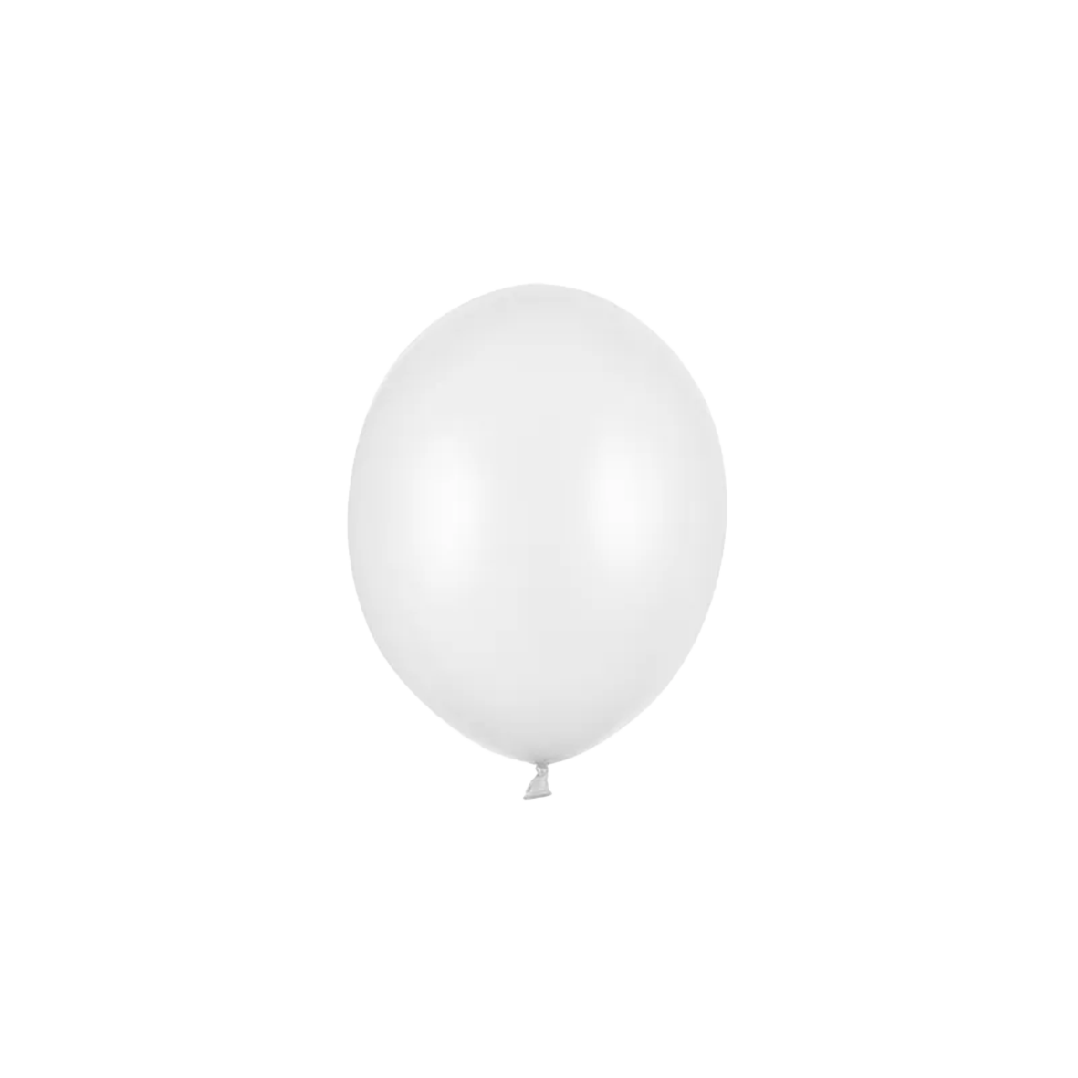 100 Miniballons - Ø 12cm - Metallic - Weiß