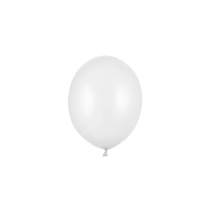 100 Miniballons - Ø 12cm - Metallic - Weiß