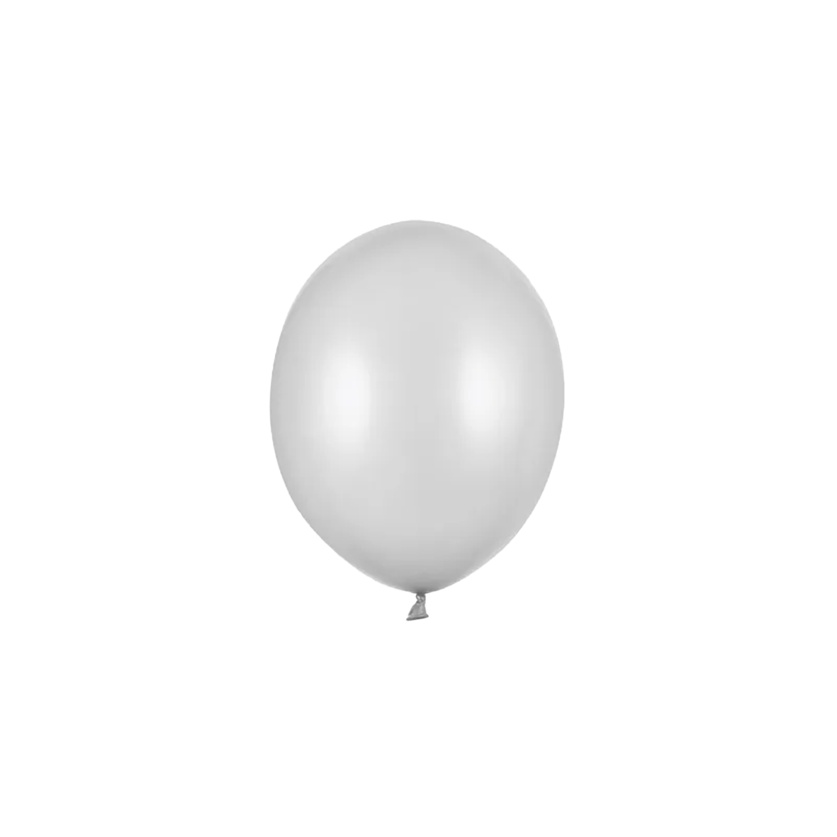 100 Miniballons - Ø 12cm - Metallic - Silber