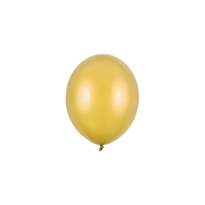 100 Miniballons - Ø 12cm - Metallic - Gold