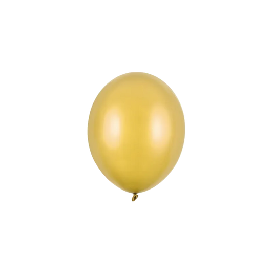 100 Miniballons - Ø 12cm - Metallic - Gold
