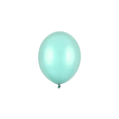 100 Miniballons - Ø 12cm - Metallic - Mint