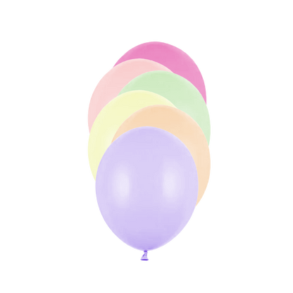 100 Miniballons - Ø 12cm - Pastell - Bunt