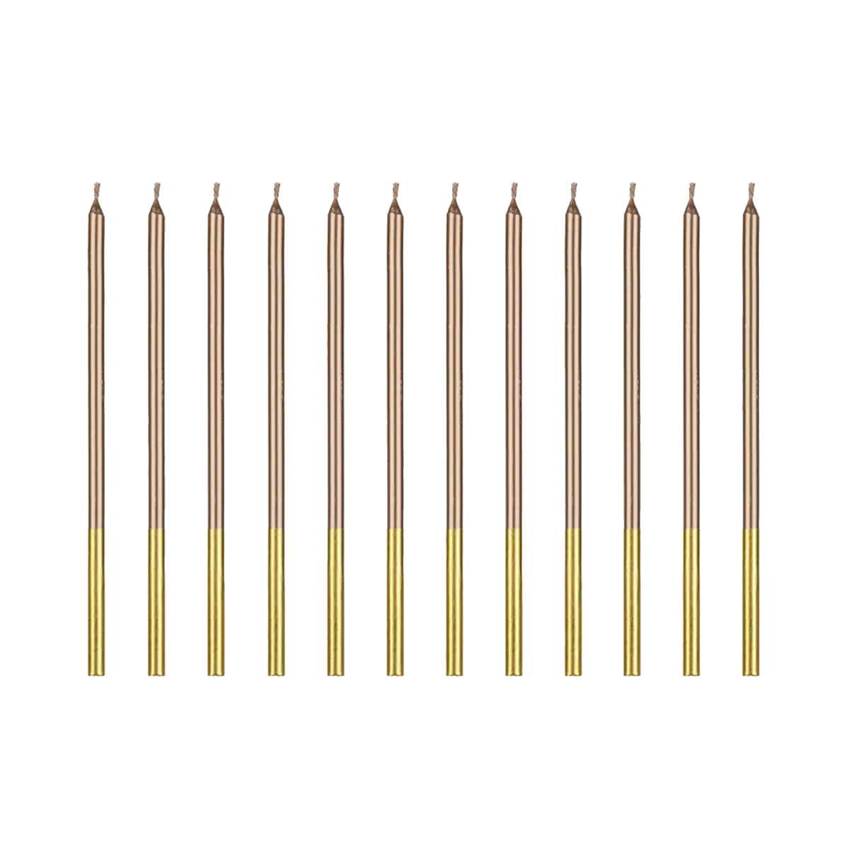 12 Kuchenkerzen XL - Rose Gold
