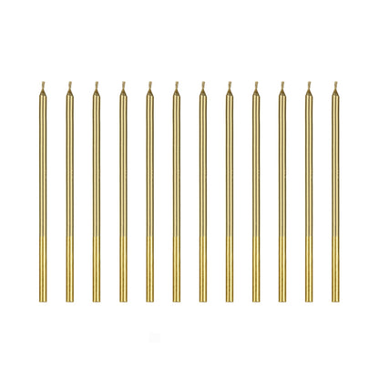 12 Kuchenkerzen XL - Gold