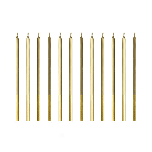 12 Kuchenkerzen XL - Gold