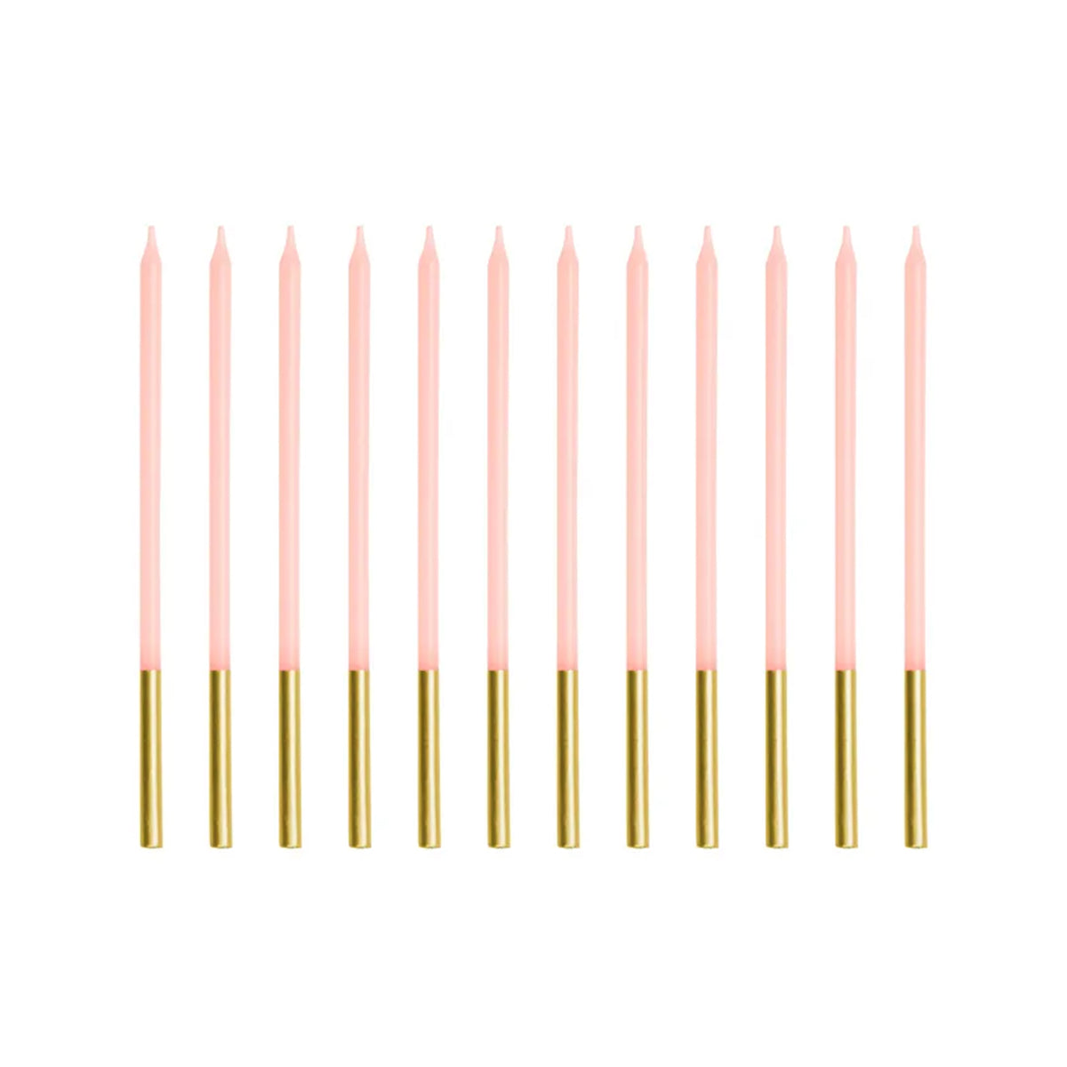 12 Kuchenkerzen XL - Pink Gold