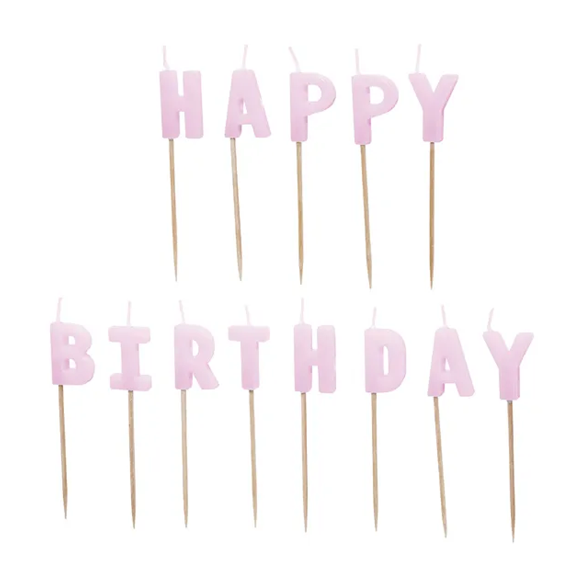 13 Kuchenkerzen - Happy Birthday - violet