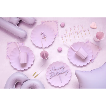 13 Kuchenkerzen - Happy Birthday - violet