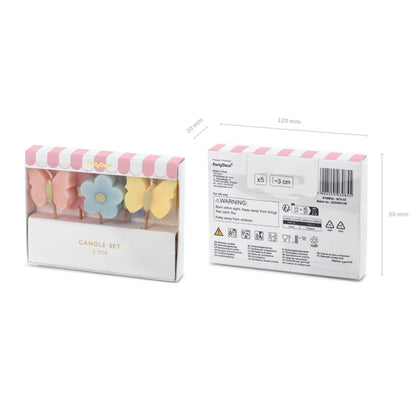 5 Kuchenkerzen - Butterflies