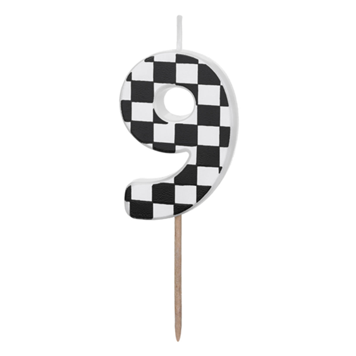 1 Kuchenkerze - Zahl 9 - Racing