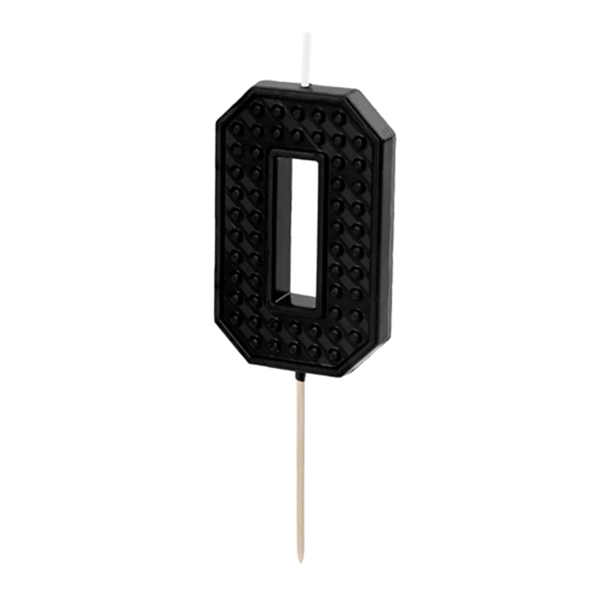 1 Kuchenkerze - Zahl 0 - black