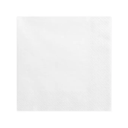 20 Servietten Dreilagig - weiß - Ø 33cm