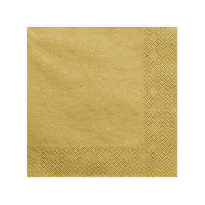 20 Servietten Trend - 33cm - Metallic Gold