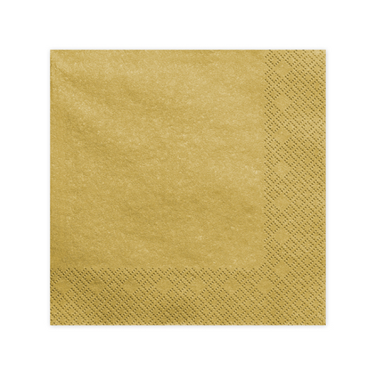 20 Servietten Trend - 33cm - Metallic Gold
