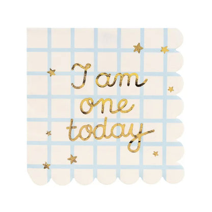 12 Servietten - Ø 33cm - I am one