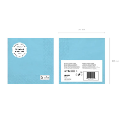 20 Servietten - Hellblau