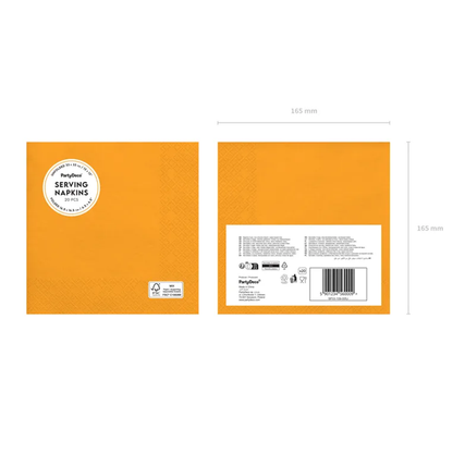20 Servietten - Hellorange