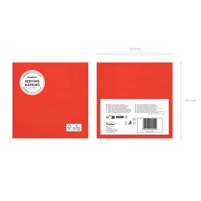 20 Servietten - Rot