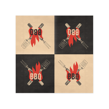 20 Servietten - BBQ - 33cm