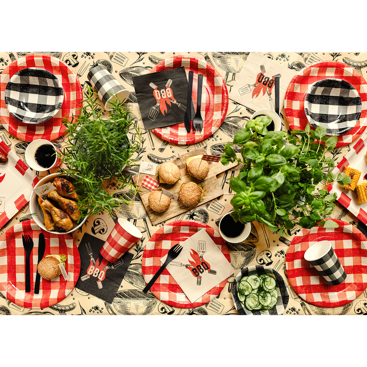 20 Servietten - BBQ - 33cm