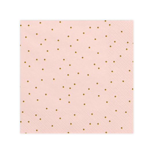 20 Servietten Trend - 33cm - Bright Pink with Dots
