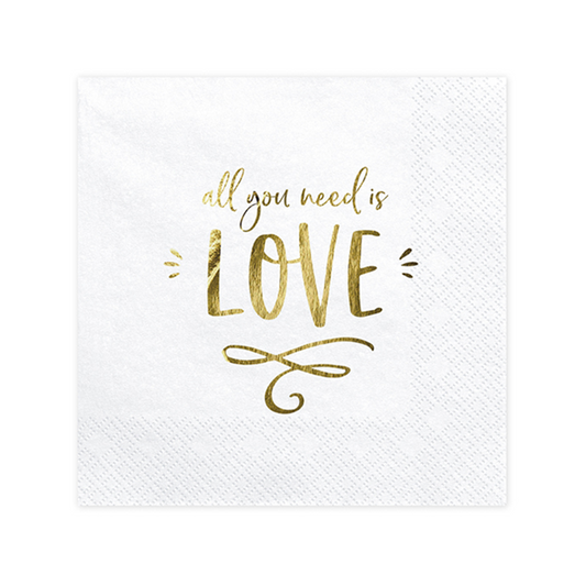 20 Servietten Trend - 33cm - All you need is love