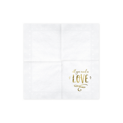 20 Servietten Trend - 33cm - All you need is love