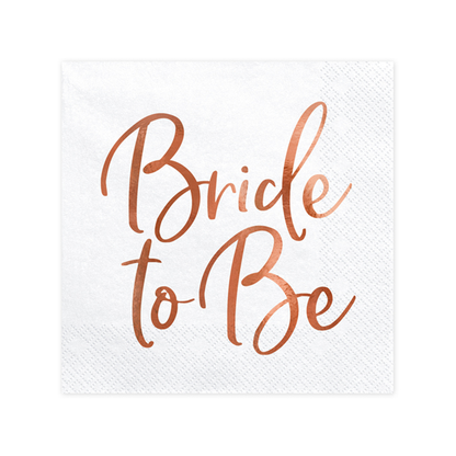20 Servietten Trend - 33cm - Bride To Be RoseGold