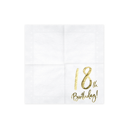 20 Servietten Trend - 33cm - 18th Birthday