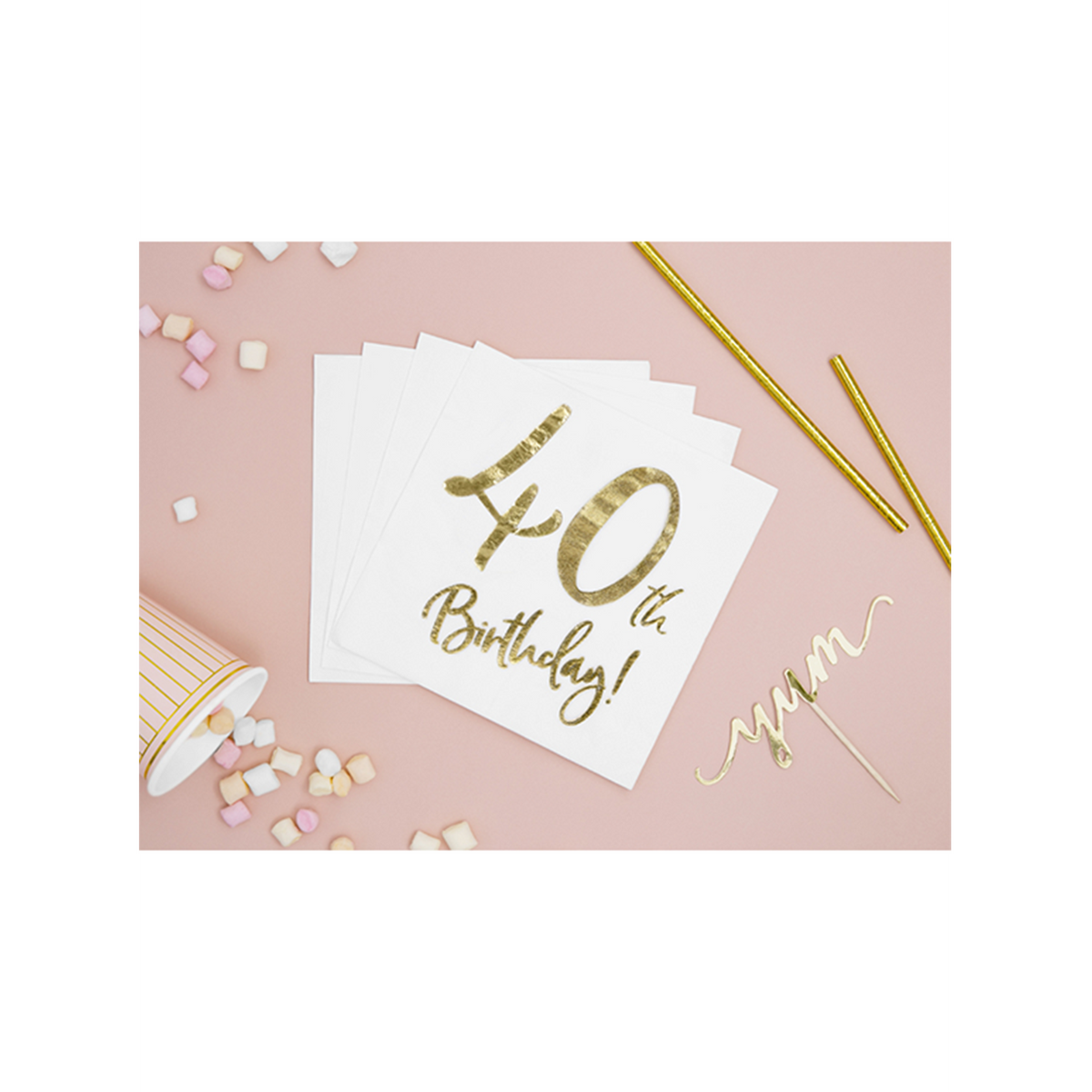 20 Servietten Trend - 33cm - 40th Birthday