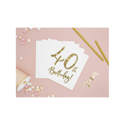 20 Servietten Trend - 33cm - 40th Birthday
