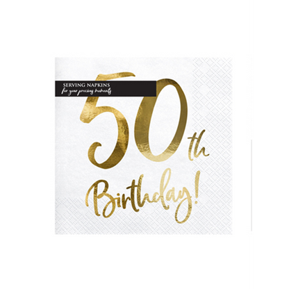 20 Servietten Trend - 33cm - 50th Birthday